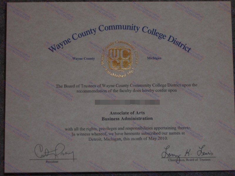 Purchase fake Wayne County Community College District Degree