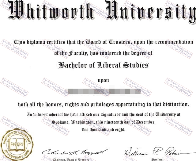 Purchase fake Whitworth University Certificate