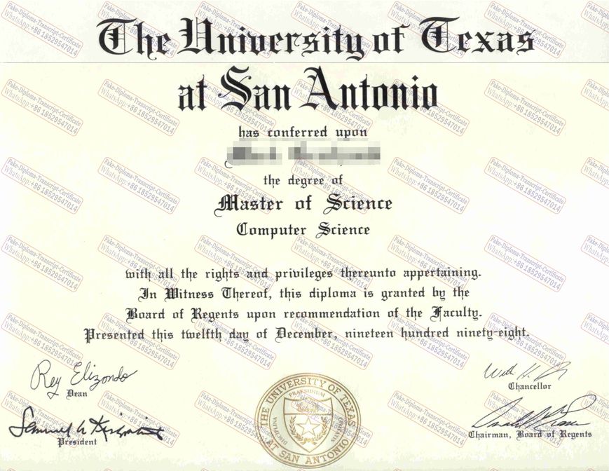 Purchase fake the university of texas ta san antonio Certificate