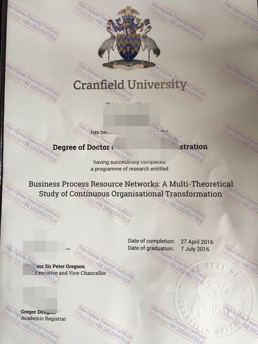 Purchase phony Cranfield University Diploma