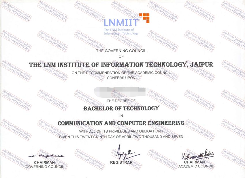 Purchase phony L N M Institute of Information Technology Diploma