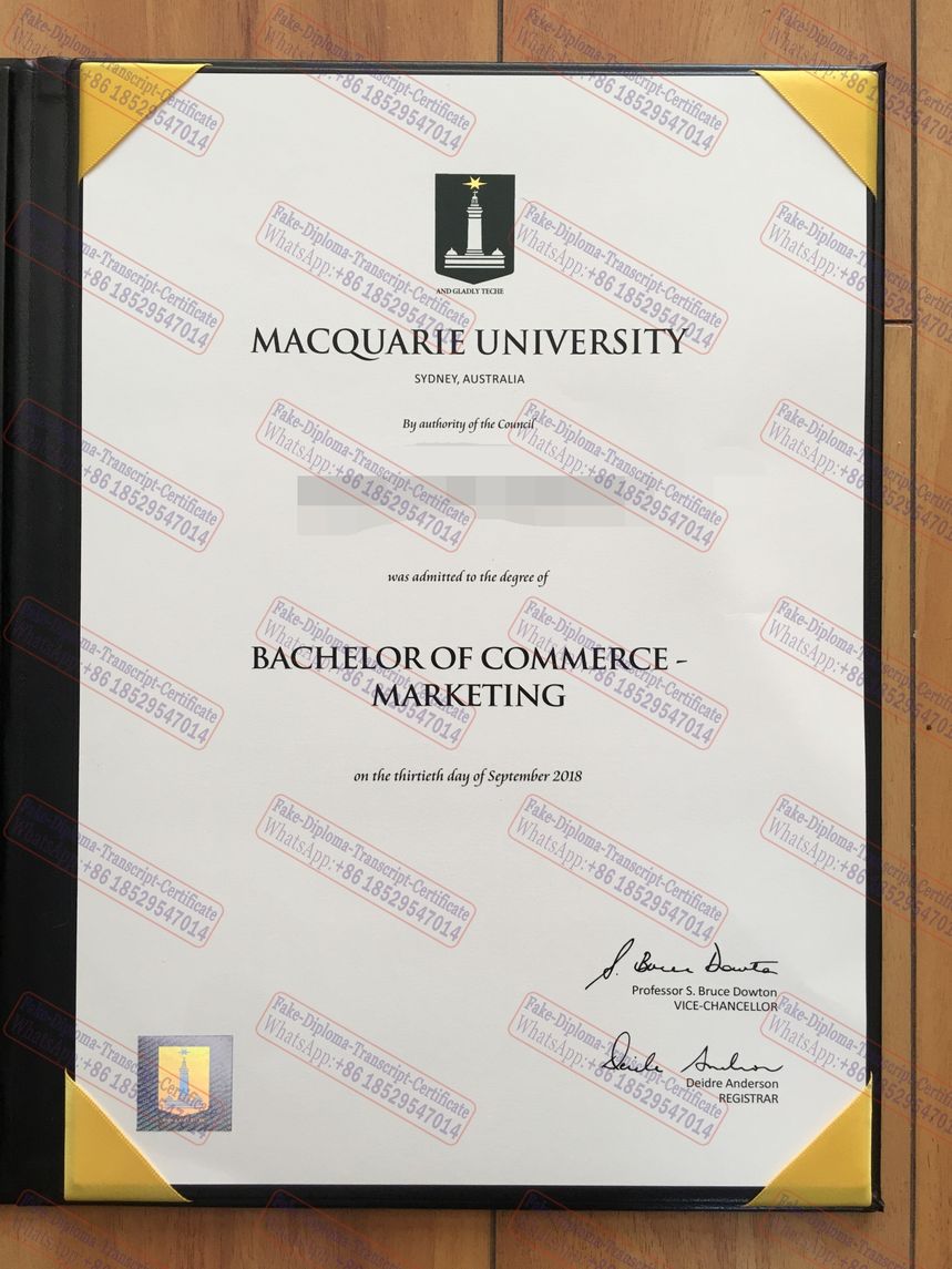 Purchase phony Macquarie University Certificate