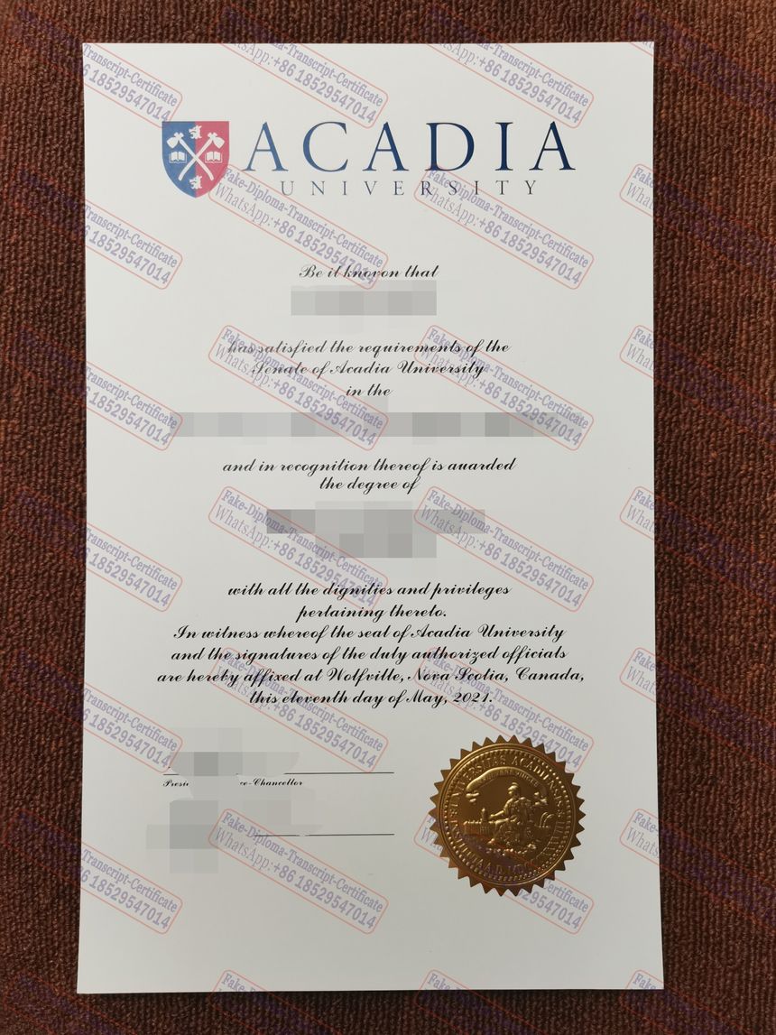 Purchase phony Purchase phony Acadia University Diploma Certificate