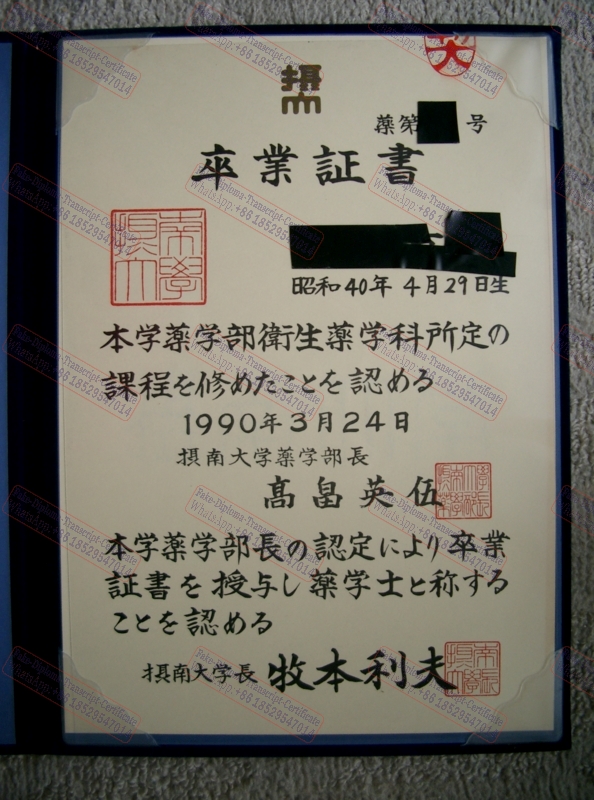 Purchase phony Setsunan University Certificate