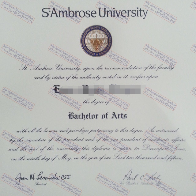 Purchase phony St.Ambrose University Diploma