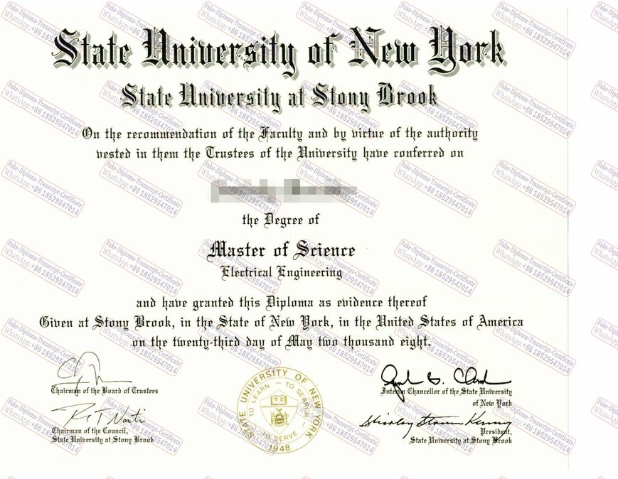 Purchase phony Stony Brook University SUNY Certificate