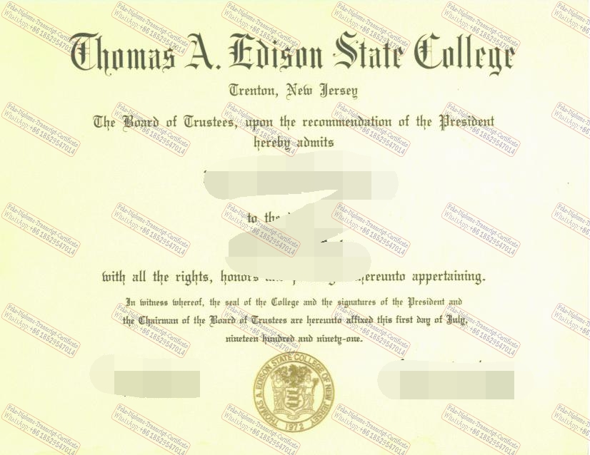 Purchase phony Thomas Edison State University Diploma