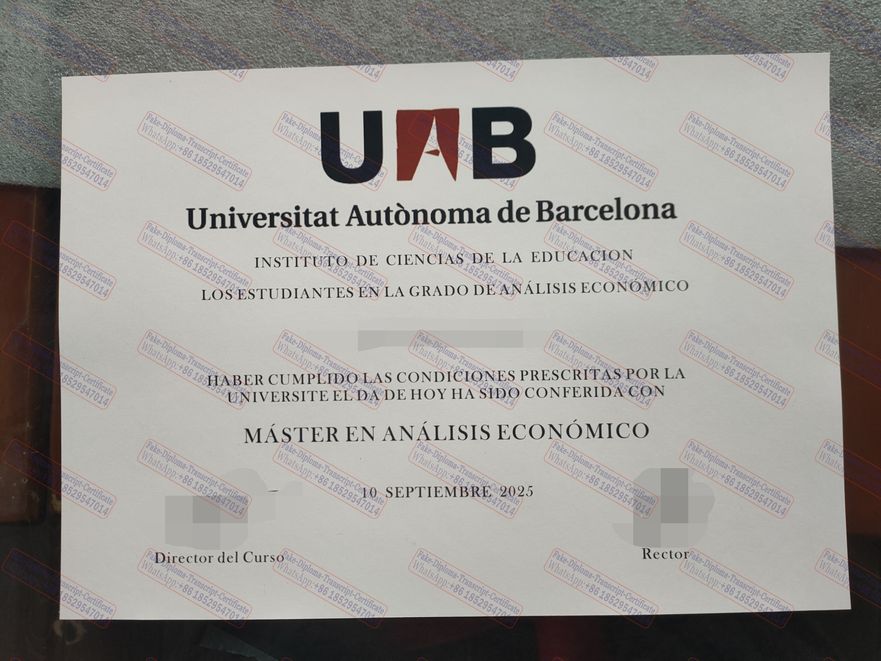 Purchase phony Universitat Autònoma de Barcelona Diploma