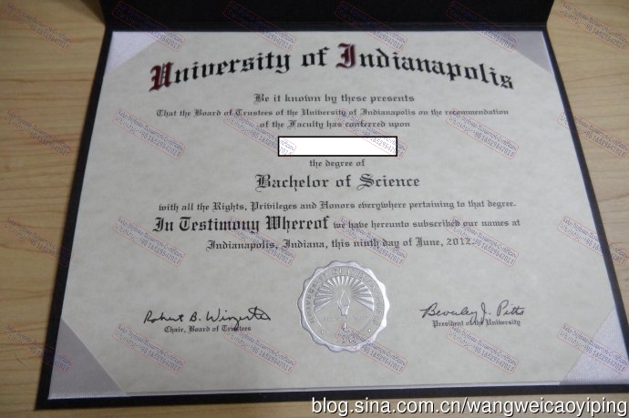 Purchase phony University of Indianapolis Certificate