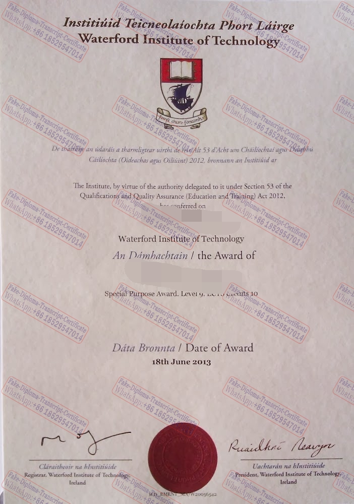 Purchase phony Waterford Institute of Technology Certificate