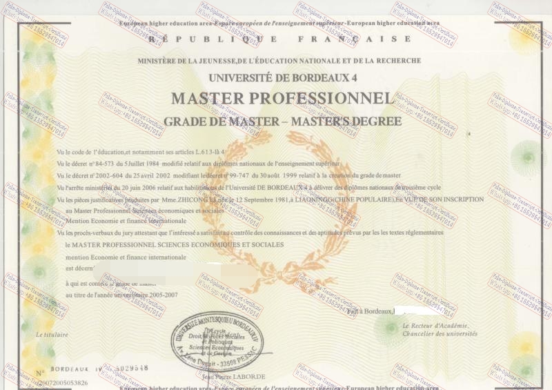 The best website to buy fake Bordeaux IV Diploma