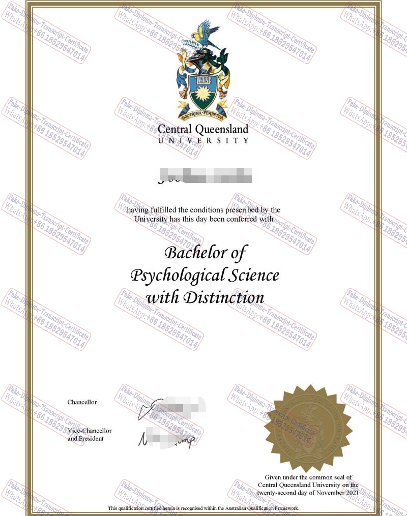 The best website to buy fake Central Queensland University Certificate