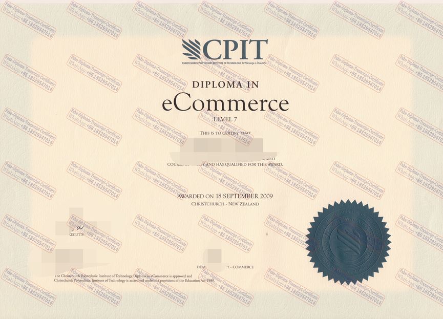 The best website to buy fake Christchurch Polytechnic Institute of Technology(CPIT) Diploma