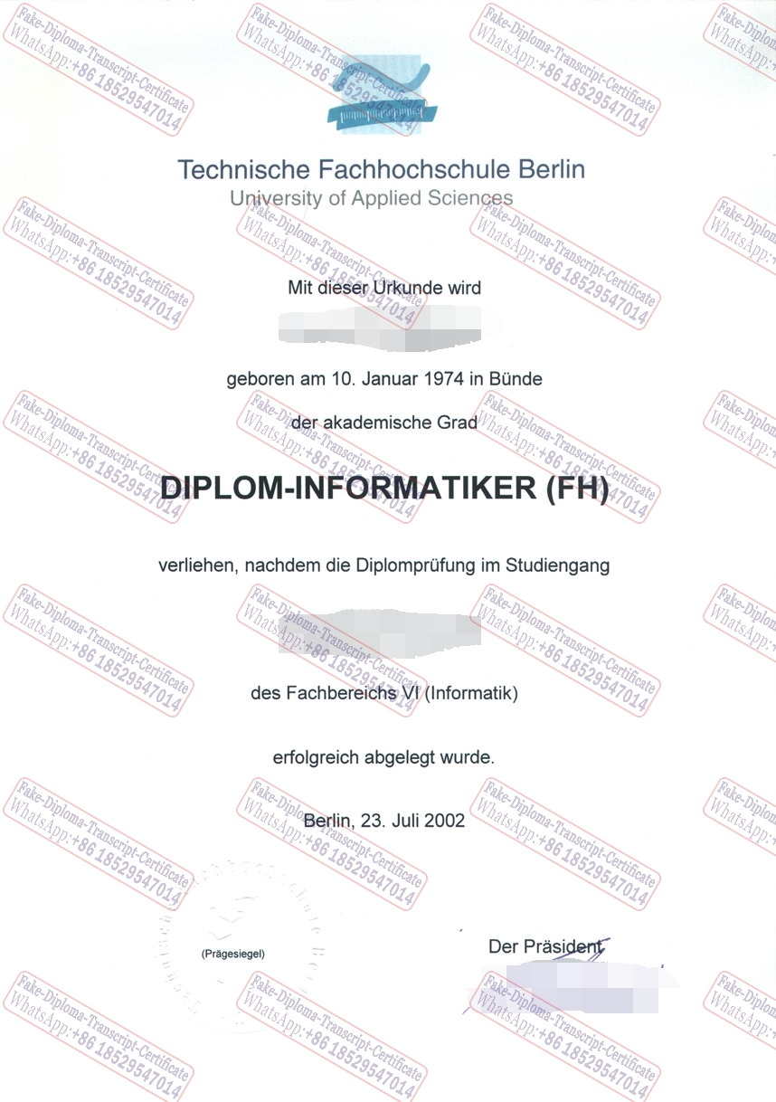 The best website to buy fake Technische Fachhochschule Berlin Diploma