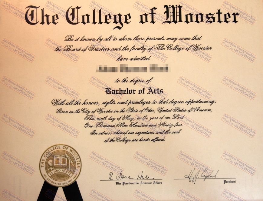 The best website to buy fake The College of Wooster Certificate