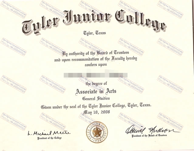 The best website to buy fake Tyler Junior College Diploma