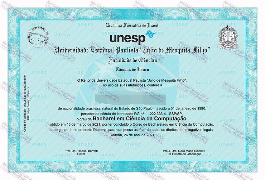 The best website to buy fake Universidade Estadual Paulista Certificate