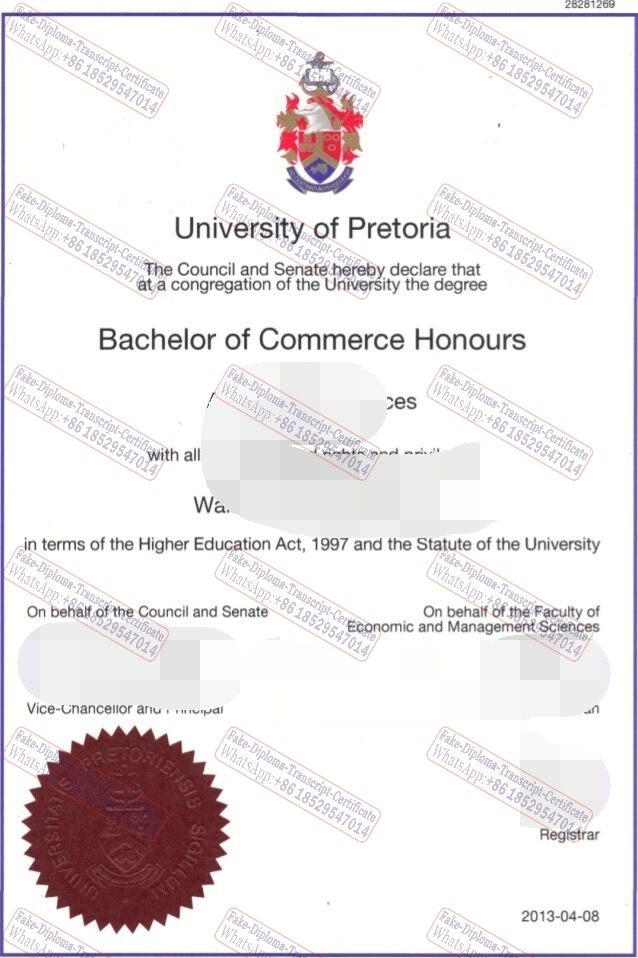 The best website to buy fake University of Pretoria Diploma