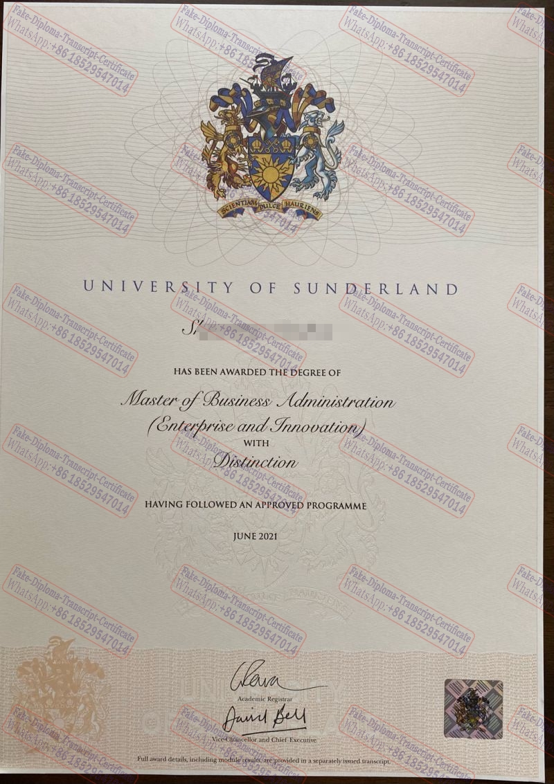 The best website to buy fake University of Sunderland Certificate