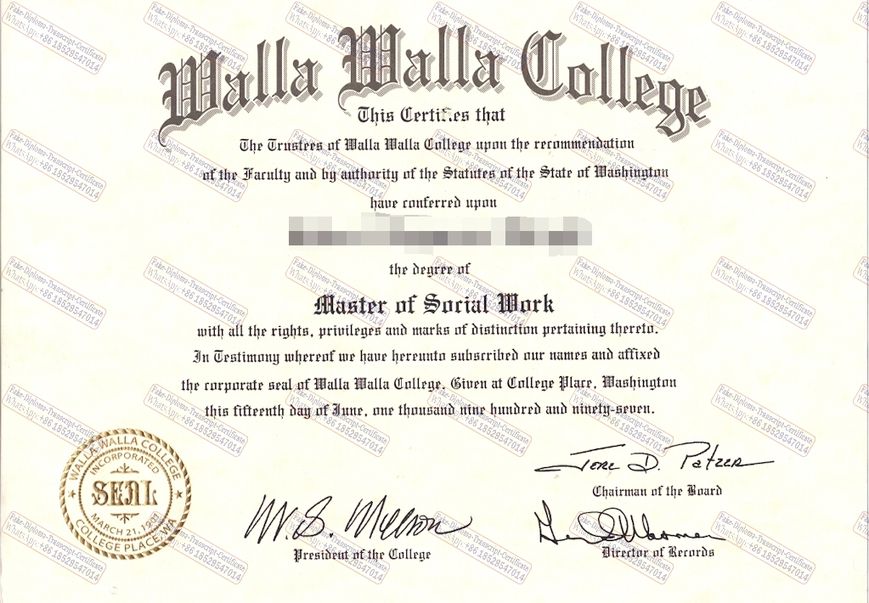 The best website to buy fake Walla Walla College Certificate