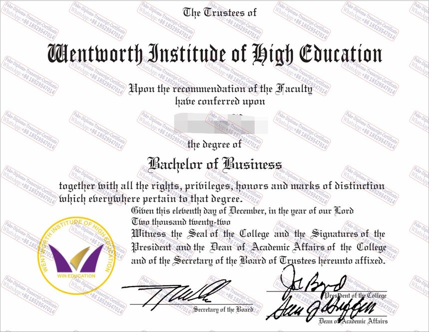 The best website to buy fake Wentworth Institute of Higher Education Diploma