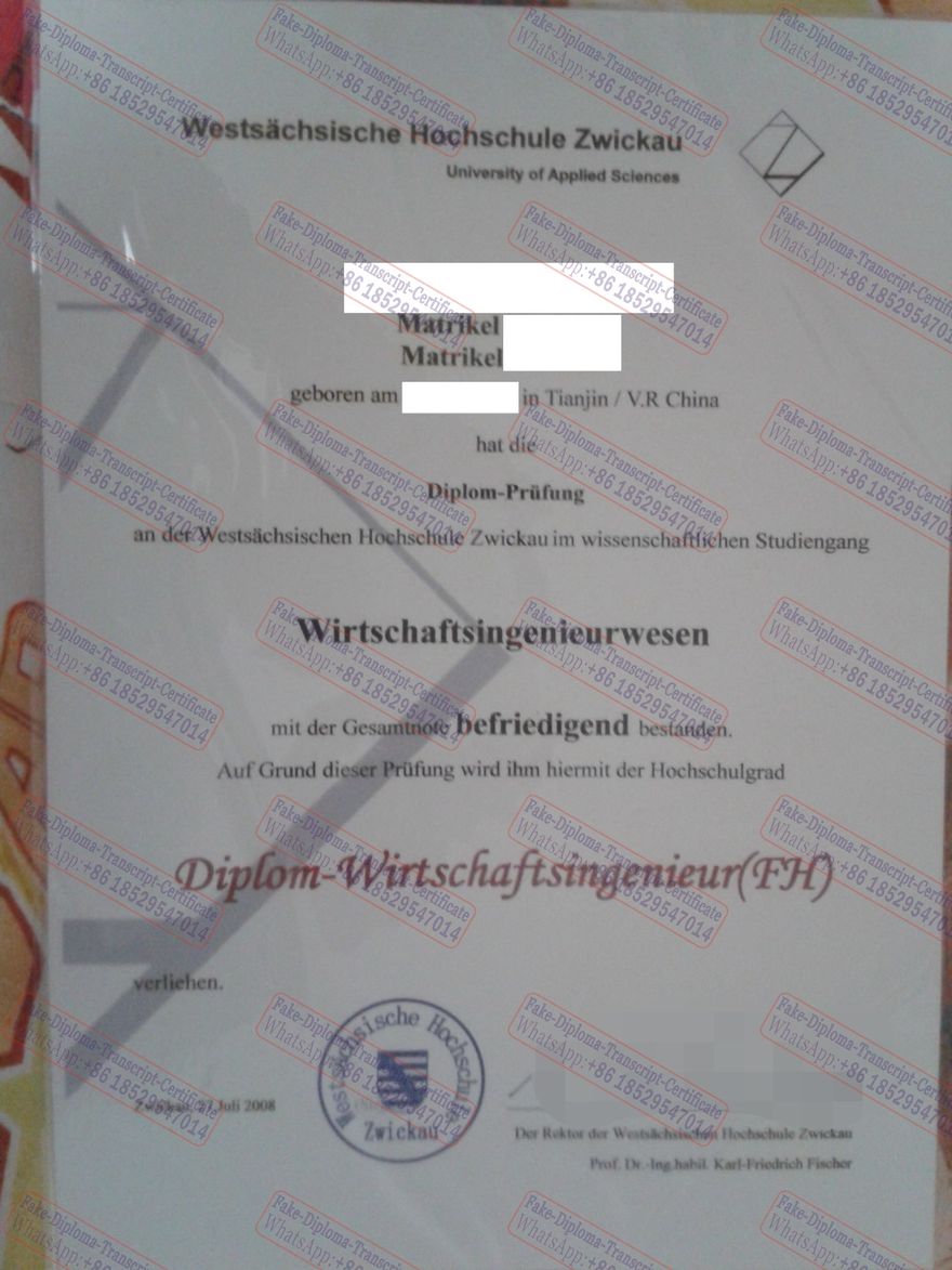 The best website to buy fake West Saxon University of Applied Sciences Zwickau Certificate