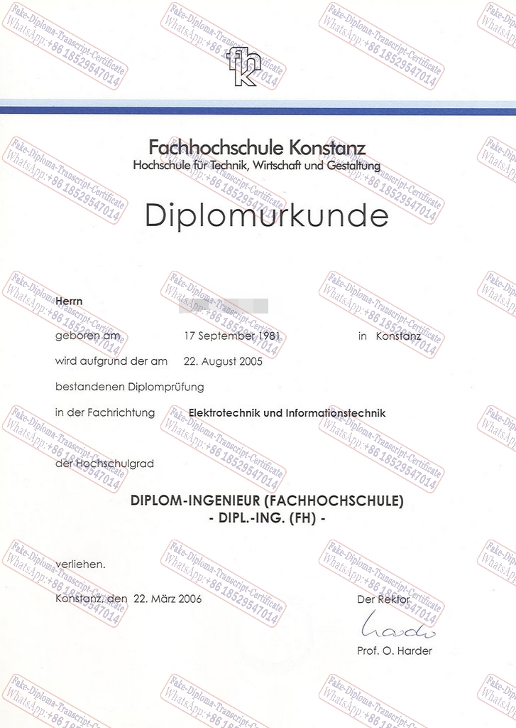 The steps to buy fake Fachhochschule Konstanz Certificate