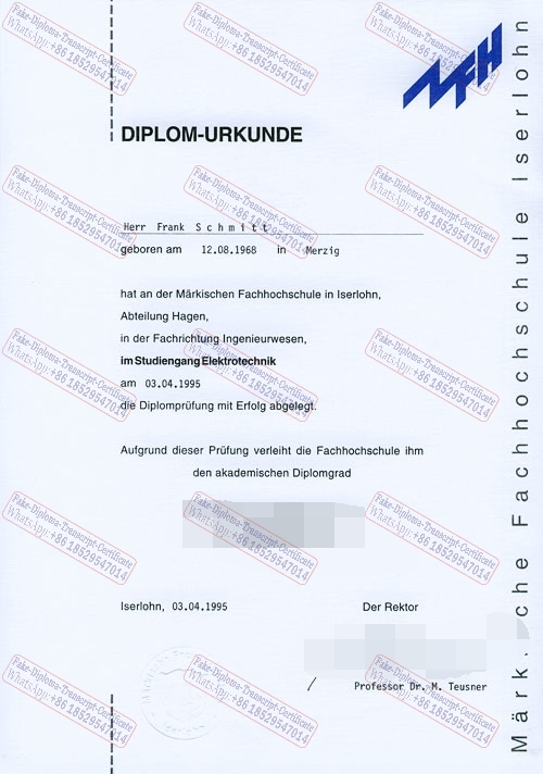 The steps to buy fake Maerkische Fachhochschule Diploma