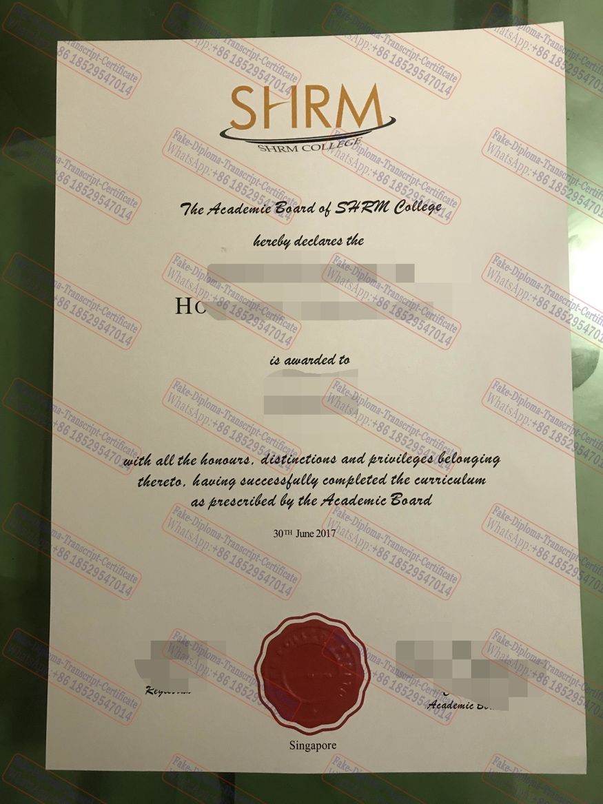 The steps to buy fake SHRM College Certificate