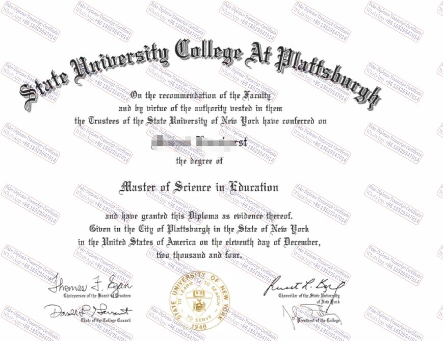 The steps to buy fake State University of New York Plattsburgh Degree