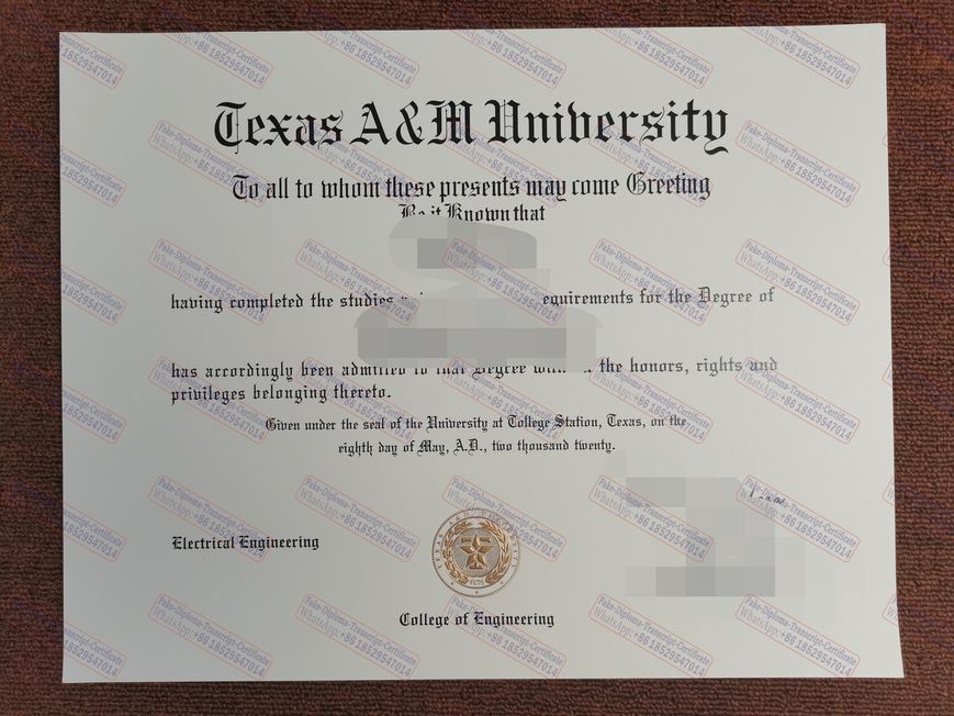 The steps to buy fake Texas AM University Certificate