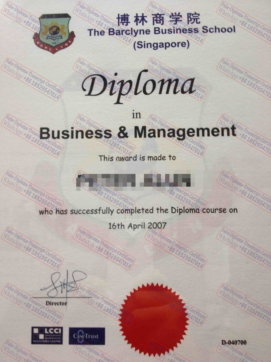 The steps to buy fake The Barclyne Business School Certificate